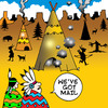 Cartoon: injun mail (small) by toons tagged cowboys and indians wild west mail computers email social networking teepee smoke signals chief peace pipe squaw western apache