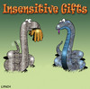 Cartoon: insensitive gifts (small) by toons tagged snakes reptiles gloves gifts gift shop presents
