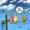 Cartoon: met online (small) by toons tagged online,dating,telegraph,poles,birds