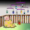 Cartoon: Mobile (small) by toons tagged mobile,baby,cot,crib,phones,babies,toys