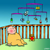 Cartoon: Mobiles (small) by toons tagged mobiles apps twitter facebook babies crib cot laptops ipod ipad apple children