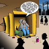 Cartoon: My people will meet with yours (small) by toons tagged tramp,begging,unemployed,homeless