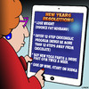 Cartoon: New years resolution (small) by toons tagged new,years,resolution,happy,year,ipads,divorce,obesity,chocolate
