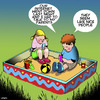 Cartoon: Nice people (small) by toons tagged no,internet,access,online,smart,phones,addicted,sandpit,wi,fi,children,playing
