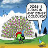 Cartoon: other colours (small) by toons tagged peacocks,courting,dating,fussy