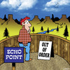 Cartoon: out of order (small) by toons tagged echos,echo,point,out,of,order