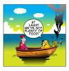 Cartoon: plenty of food (small) by toons tagged beavers,shipwreck,deserted,island,food,oceans,otters