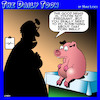 Cartoon: Pork belly (small) by toons tagged pregnant,pigs,pork,belly,beer,overweight,animals