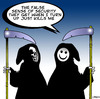 Cartoon: smiley face (small) by toons tagged smiley face death apocolypse afterlife humour laughter four horsemen hell