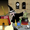 Cartoon: spell check (small) by toons tagged spell check witches warlocks magic spelling black cooking bats