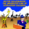 Cartoon: stepladder (small) by toons tagged salesman,sales,giraffe,animals,africa