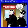 Cartoon: Take away menu (small) by toons tagged vampires,blood,bank,donor