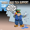 Cartoon: Tech support (small) by toons tagged finger,in,dyke,windmills,little,boy,and,the,clogs,holland,flooding,tech,support