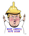 Cartoon: The Donald (small) by toons tagged donald trump us politics elections hate middle finger