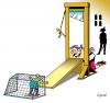 Cartoon: the goalie (small) by toons tagged football goalie goal guillotine beheaded french revolution peasants