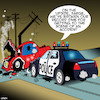 Cartoon: The upside (small) by toons tagged police,response,time,car,chase,auto,accident,law,and,order