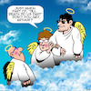 Cartoon: till death do we part (small) by toons tagged heaven,afterlife,till,death,do,we,part,handsome,stud,angels