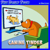 Cartoon: Tinder (small) by toons tagged dogs,meeting,tinder,dates