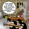 Cartoon: torture yourself (small) by toons tagged torture,history,flu,cold,medievil