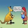 Cartoon: Trampoline (small) by toons tagged kangaroos,trampoline,baby,bjorn,babies,animals,motherhood,pregnant
