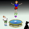 Cartoon: Trampoline (small) by toons tagged trampoline,underwear,girls,panties,knickers,exercise