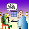 Cartoon: trouble breathing (small) by toons tagged doctor fish vet surgery nurse medical