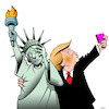 Cartoon: Trump selfie (small) by toons tagged statue,of,liberty,trump,selfies