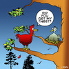 Cartoon: Tweet (small) by toons tagged twitter tweeting social networking facebook communication broadband mobile phone birds animals relationships