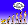 Cartoon: Tweet you (small) by toons tagged twitter,tweets,mobile,phones,cell,evolution,darwin,theory,apes,monkeys,communications,mankind,texting,sms