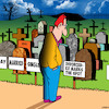 Cartoon: X marks the spot (small) by toons tagged cemetary,death,ex,husband,graveyard