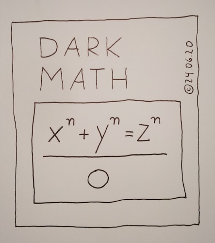 Cartoon: Dark Math (medium) by Müller tagged math,mathematik,fermat
