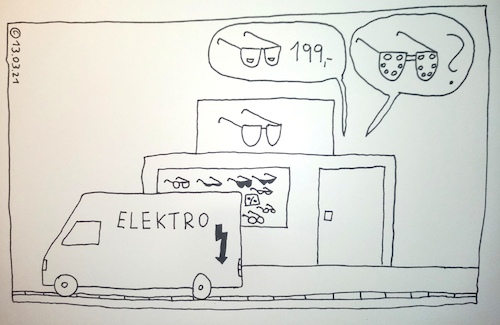 Cartoon: Elektro (medium) by Müller tagged brille,glases,elektro