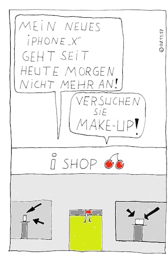 Cartoon: I-Phone X (medium) by Müller tagged iphone,handy,phone,mobile,apple