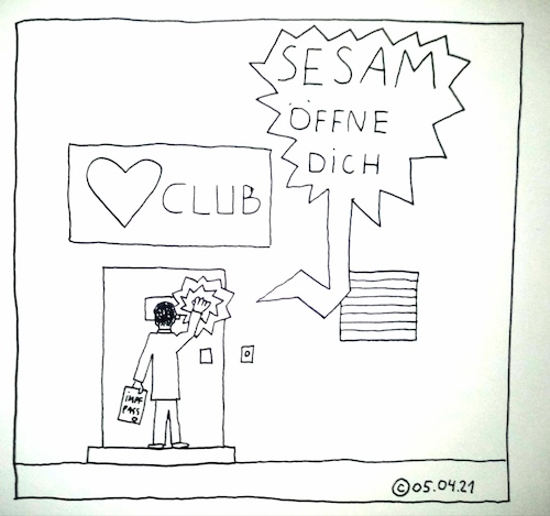 Cartoon: Sesam öffne dich (medium) by Müller tagged corona,impfung,covid19
