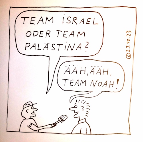 Cartoon: Team Noah (medium) by Müller tagged israel,palästina,noah