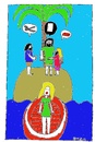 Cartoon: 3 Robinsons (small) by Müller tagged robinson,3robinsons,insel,island,boot,boat,mädchen,girl