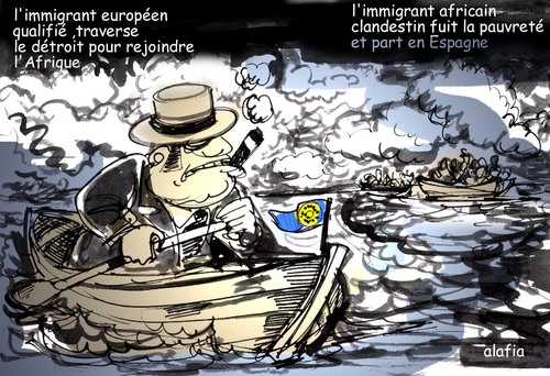 Cartoon: immigration (medium) by alafia47 tagged alafia,immigration
