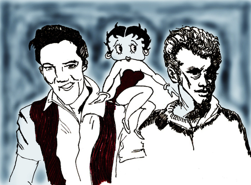 Cartoon: Betty and Friends (medium) by Toonstalk tagged betty,boop,elvis,james,dean