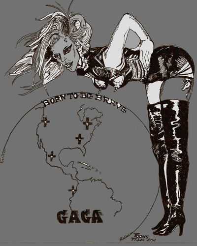 Cartoon: Born This Way (medium) by Toonstalk tagged lady,gaga,singer,entertainer,musician,shock,exotica