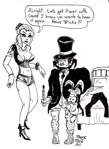 Cartoon: KINKY MAGICIAN (medium) by Toonstalk tagged john,roleplay,kinky,rabbit,magician,hooker,callgirl