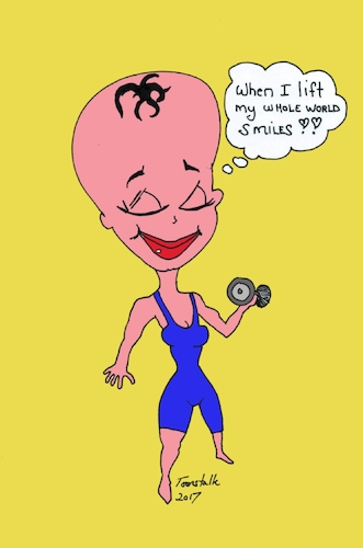 Cartoon: When I lift (medium) by Toonstalk tagged lifting,lift,weightlifting,exercise,energize,funny,weights,lifestyle,energy,love,happy,serenity,sports,women,strong,strongwilled,spandex,gym,gymrat