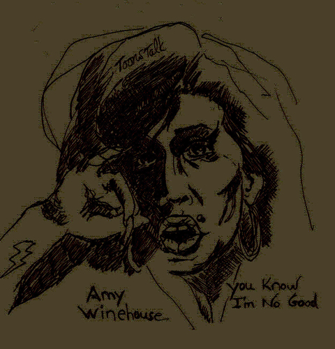 Cartoon: YOU KNOW IM NO GOOD (medium) by Toonstalk tagged winehouse,amy,jazz,singer,diva