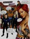 Cartoon: RIHANNA VS THE FANTASTIC FOUR (small) by Toonstalk tagged rihanna,fantastic,four,mr,human,torch,thing,invisible,girl,comics,music,collage,singer