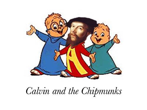 Cartoon: Calvin and the Chipmunks (medium) by prinzparadox tagged calvin,johannes,reformation,luther,alvin,chipmunks,comic,wittenberge,lutheran