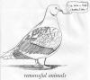 Cartoon: Remorseful animals (small) by prinzparadox tagged pidgeon taube animal tier conflict nature mankind people
