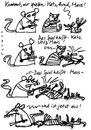 Cartoon: MausSpiel (small) by schwoe tagged maus,katze,hund,spiel,rache,redensart,gegner,feindschaft