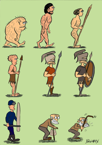 Cartoon: theory of evolution (medium) by bilgehananil tagged evrim,theory,teori,evolution