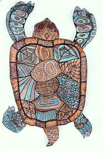 Cartoon: Turtle (medium) by RnRicco tagged turtle,sea,ocean,beach
