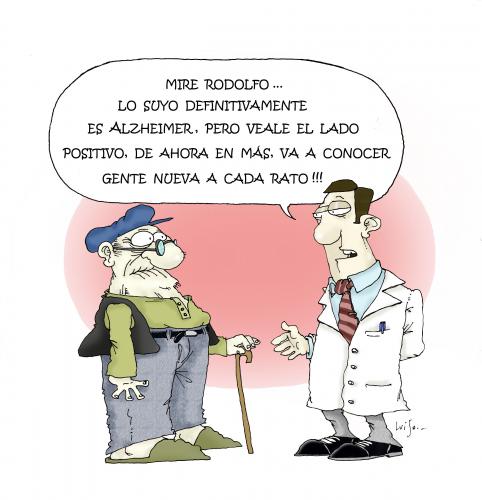 Cartoon: Alzheimer (medium) by Luiso tagged health