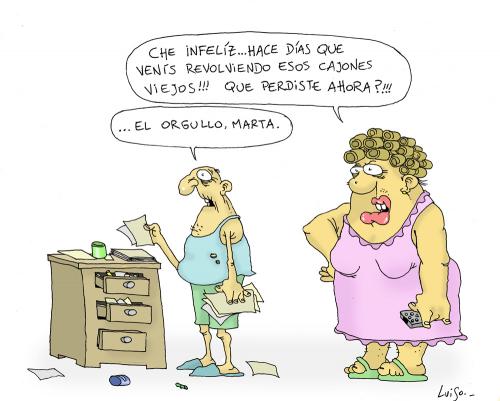 Cartoon: Orgullo (medium) by Luiso tagged man